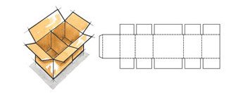 Integral Divider Container, RSC with Internal Divider or Self Divider